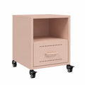 Modernes rosa Schlafzimmer-Set aus Stahl mit Rollen und Schubladen
