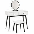 Schminktisch-Set mit rundem Spiegel und verstellbarem Design für das Schlafzimmer