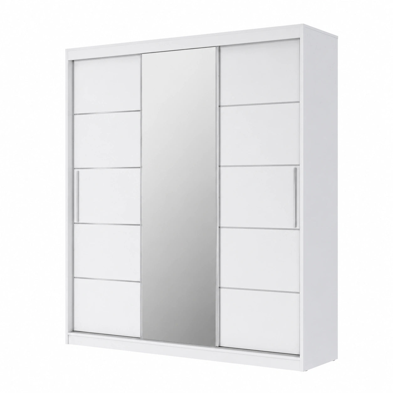Modernes Schlafzimmer-Set mit Bett, Kleiderschrank und Nachttisch