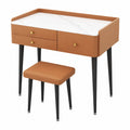 Moderner Schminktisch mit Spiegel und Hocker, Kosmetikschrank für Schlafzimmer, 100 cm