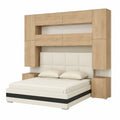 Furnitech Panama Schlafzimmer Set mit LED Doppelbett - Blau, Modell SP4-21S-M5-1A-160
