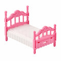 Realistische Puppenhaus-Möbel, 4er-Set: Schlafzimmer, Küche, Bad und Wohnzimmer