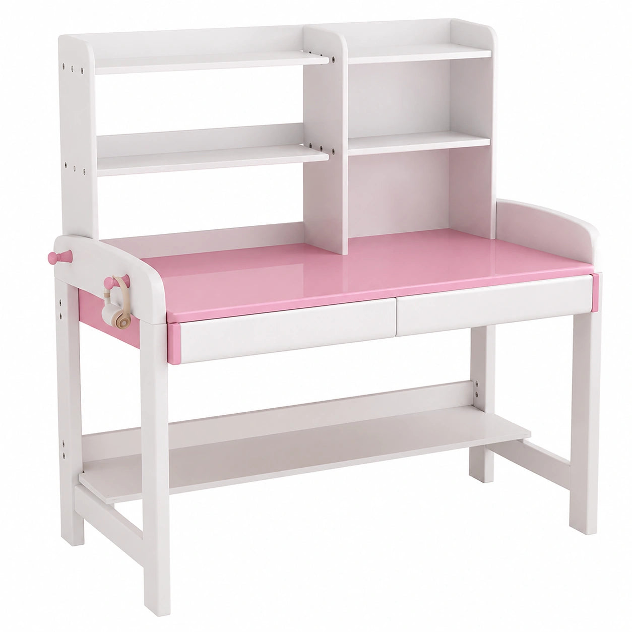 Moderner Schreibtisch mit Schubladen und Stuhl für Arbeitszimmer oder Schlafzimmer