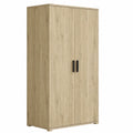 3-teiliges Schlafzimmer-Set Sam – Einzelbett 90x200 cm, Nachtkonsole, Kleiderschrank aus Eiche Melamin – Möbel für Kinderzimmer – FSC-zertifiziert