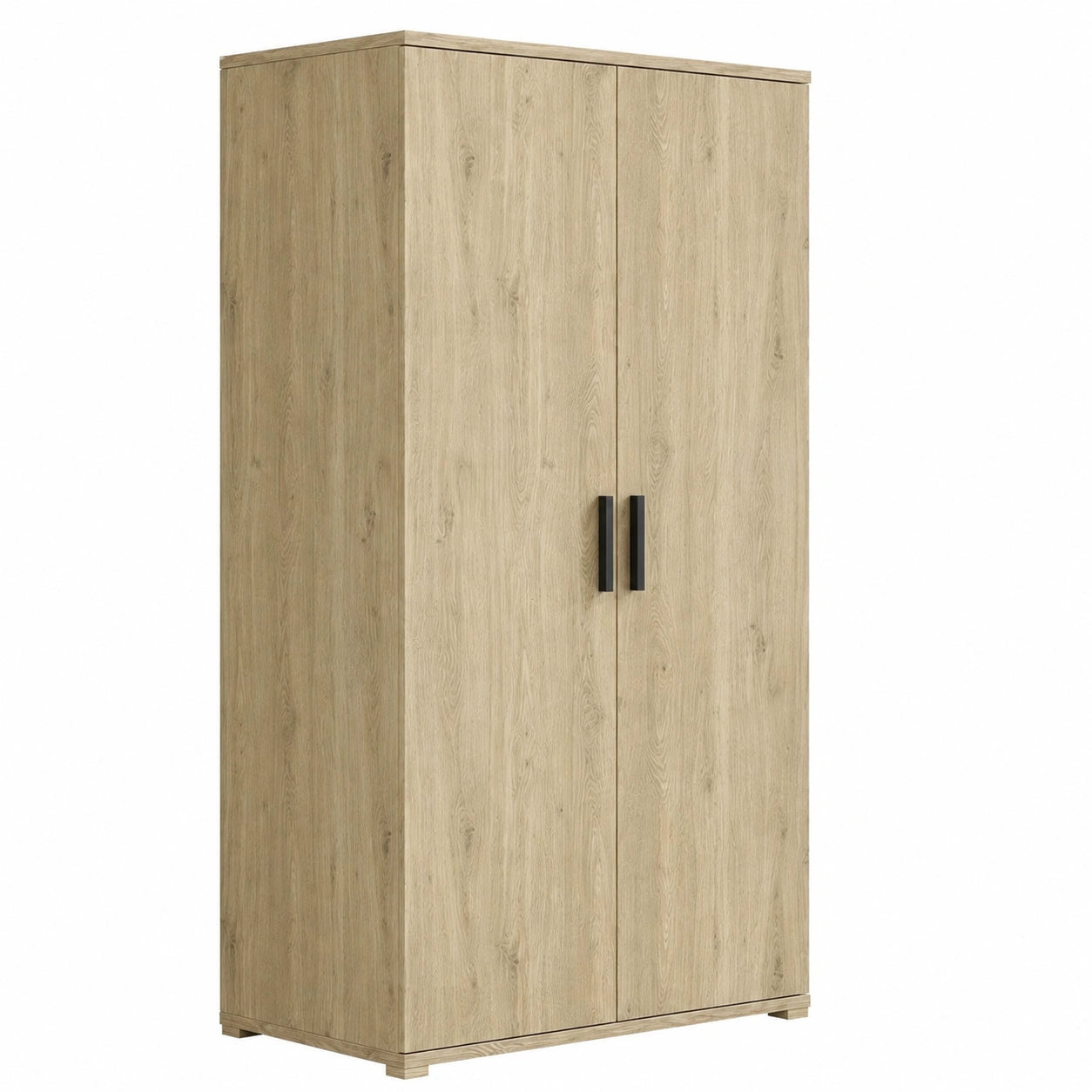 3-teiliges Schlafzimmer-Set Sam – Einzelbett 90x200 cm, Nachtkonsole, Kleiderschrank aus Eiche Melamin – Möbel für Kinderzimmer – FSC-zertifiziert